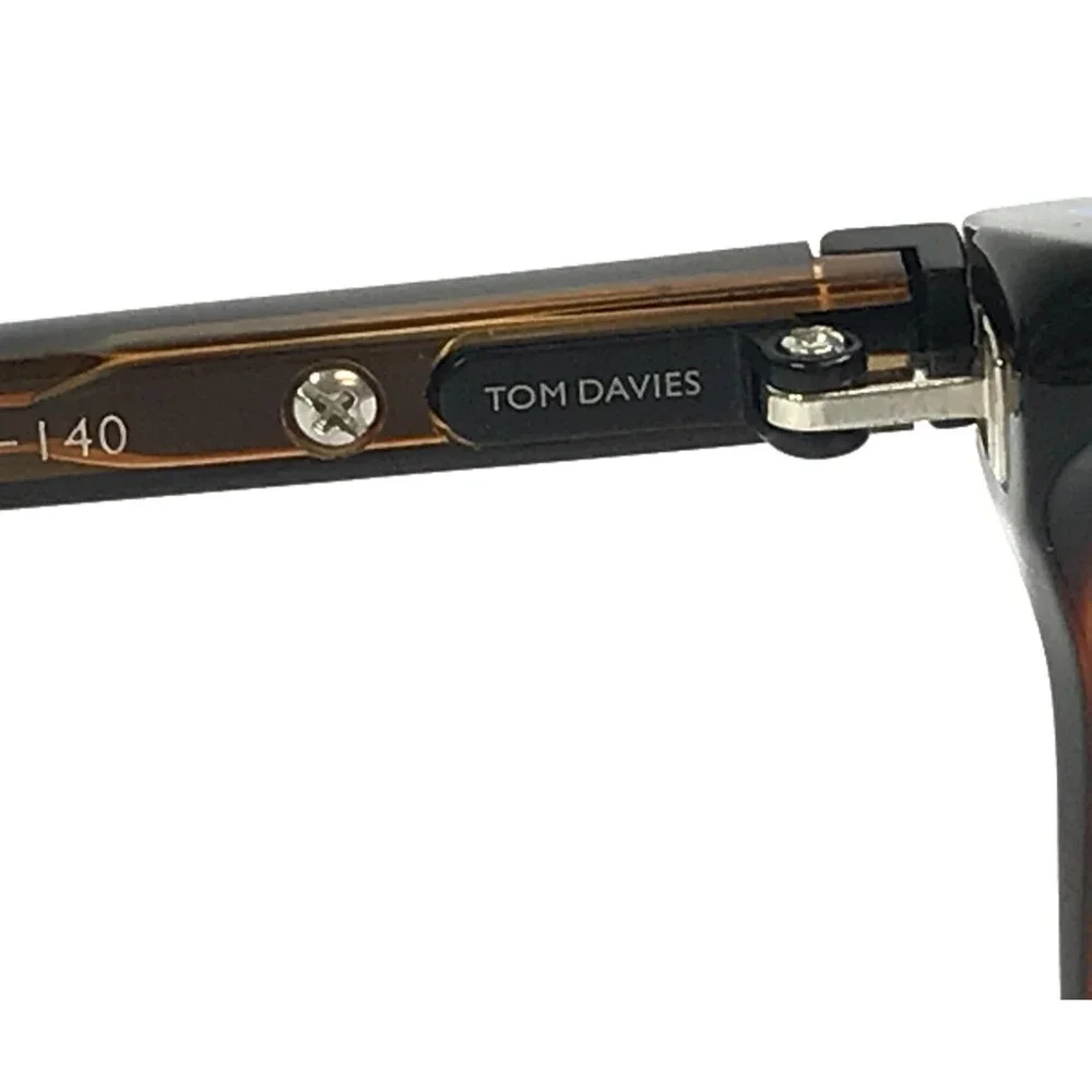 Tom Davies Eyeglasses Frame TD701 Col. 1924 Brown Blue Square Full Rim 50-19-140